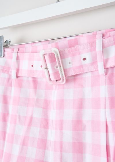 Prada Pink-and-white Vichy pants