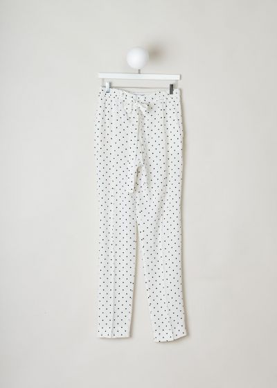 Prada White silk polka-dot print pants  photo 2