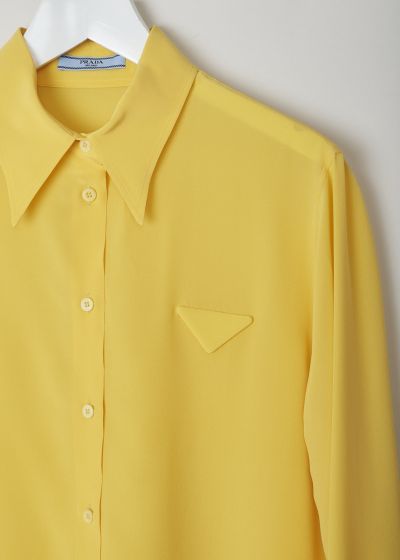 Prada Yellow blouse with pointed collar