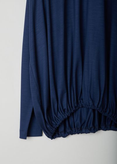 Sofie d’Hoore Navy blue top with elasticated hemline