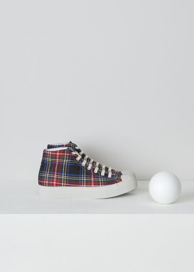 Sofie d’Hoore Red and blue tartan sneakers photo 2