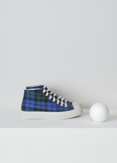 Sofie d’Hoore Blue and green tartan sneakers photo 2