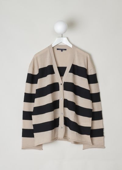 Sofie d’Hoore Beige and black striped cardigan  photo 2