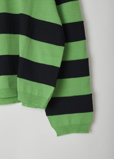 Sofie d’Hoore Green and black striped sweater
