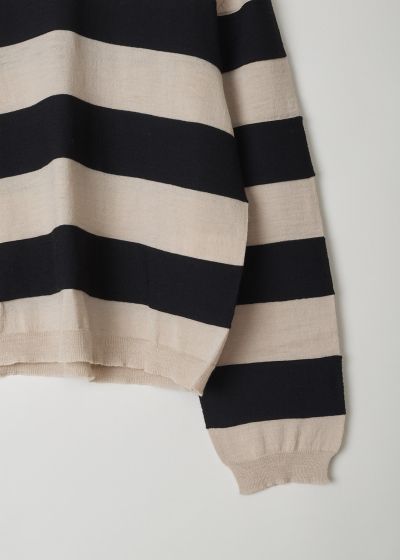 Sofie d’Hoore Beige and back striped sweater