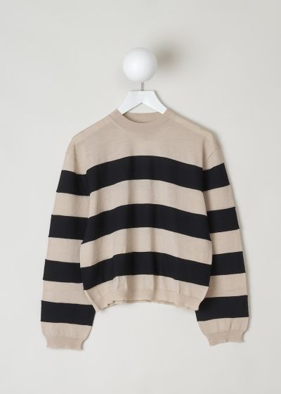 Sofie d’Hoore Beige and back striped sweater photo 2
