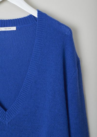 The Row Blue cashmere V-neckline sweater