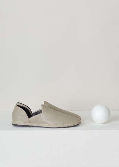 The Row Grey grained leather slippers photo 2