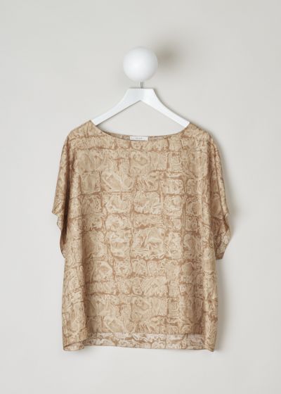 The Row Brown and beige short sleeved top photo 2