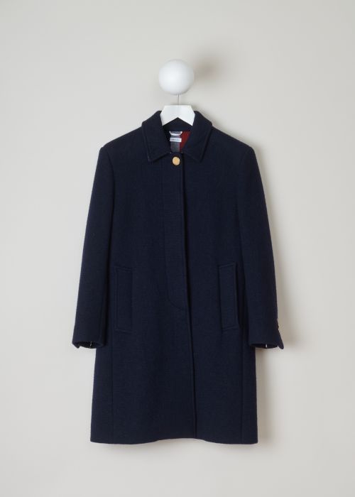 Thom Browne Navy woolen a-line coat photo 2