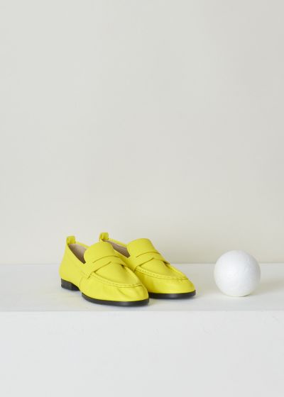 Tods Bright yellow penny loafers