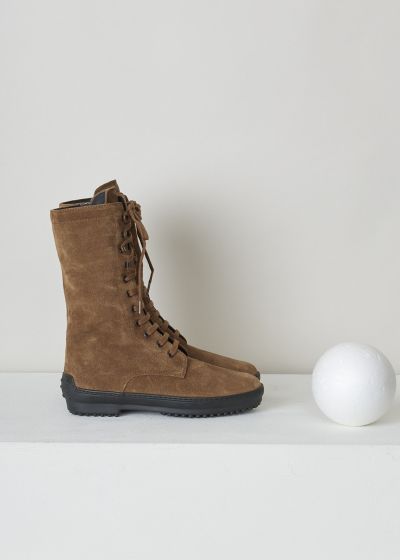 Tods Brown suede lace-up boots photo 2