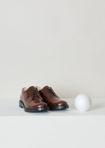 Tods Maroon colored derby shoes