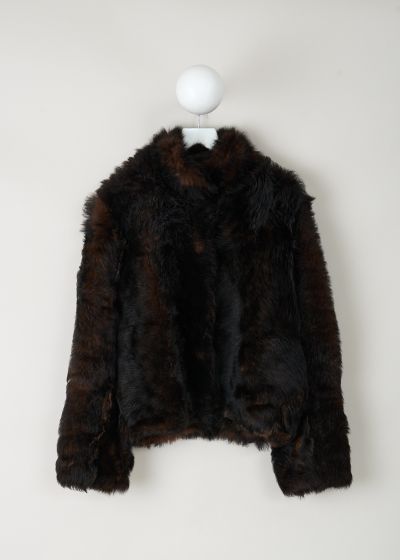 Toteme Dark brown silky shearling jacket  photo 2