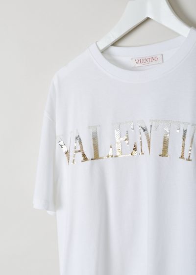 Valentino White T-shirt with sequin lettering 
