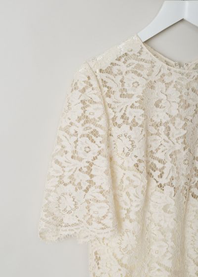 Valentino White lace midi dress