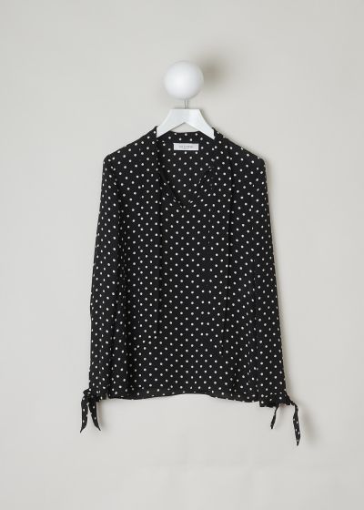 Valentino Silk polka dot blouse with tie detail photo 2