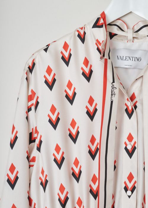 Valentino Diamond print blouse dress