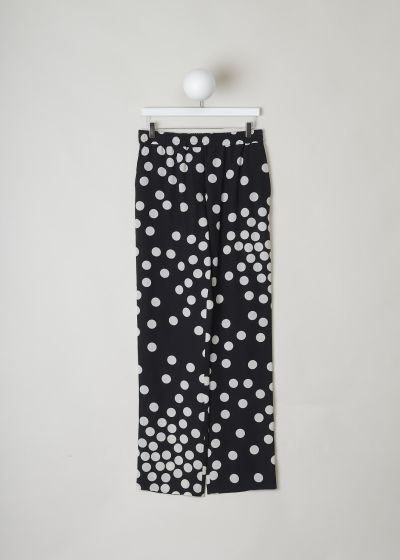 Valentino Black high-waisted pants with white dots  photo 2
