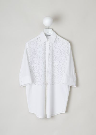 Valentino White tunic blouse with lace upper front  photo 2