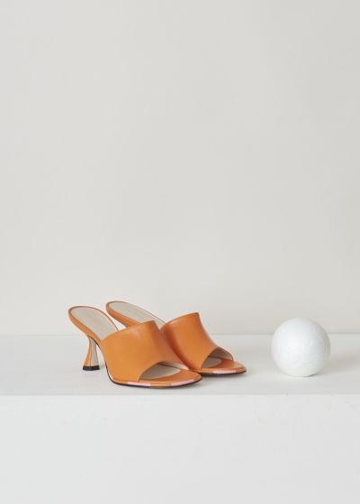Wandler Orange heeled mules