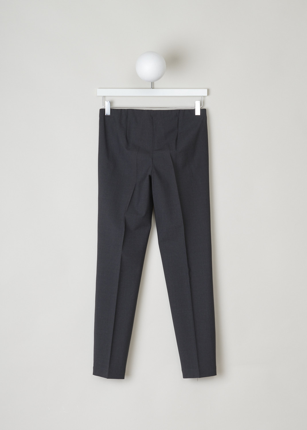 Brunello Cucinelli Charcoal coloured pants without waistband, M0W07P1794_C796, grey, back