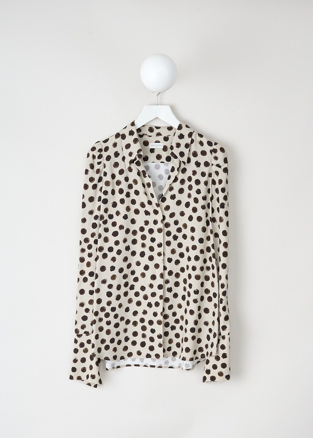 Designer clothing collection at Kiki's Stocksale Maastricht with Dries van Noten Celindra shirt with dot-print